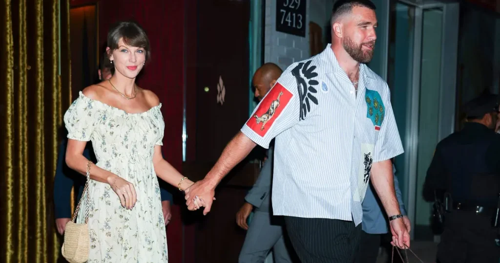 “Taylor Swift and Travis Kelce pictured together as Madison Square Garden prepares for a reported wedding celebration.”